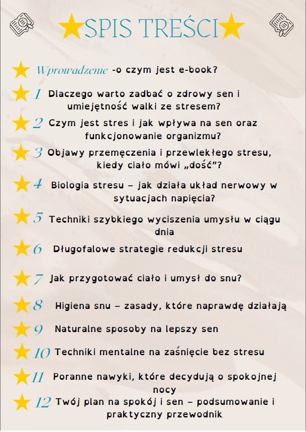 Ebook--Wyłącz Stres, Zasypiaj Spokojnie